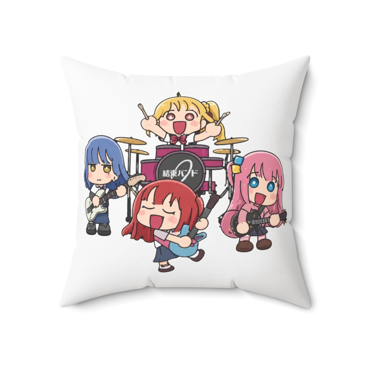 Bocchi The Rock Chibi Art Throw Pillow | Bocchi the Rock! - alternate angle 5, merchandise