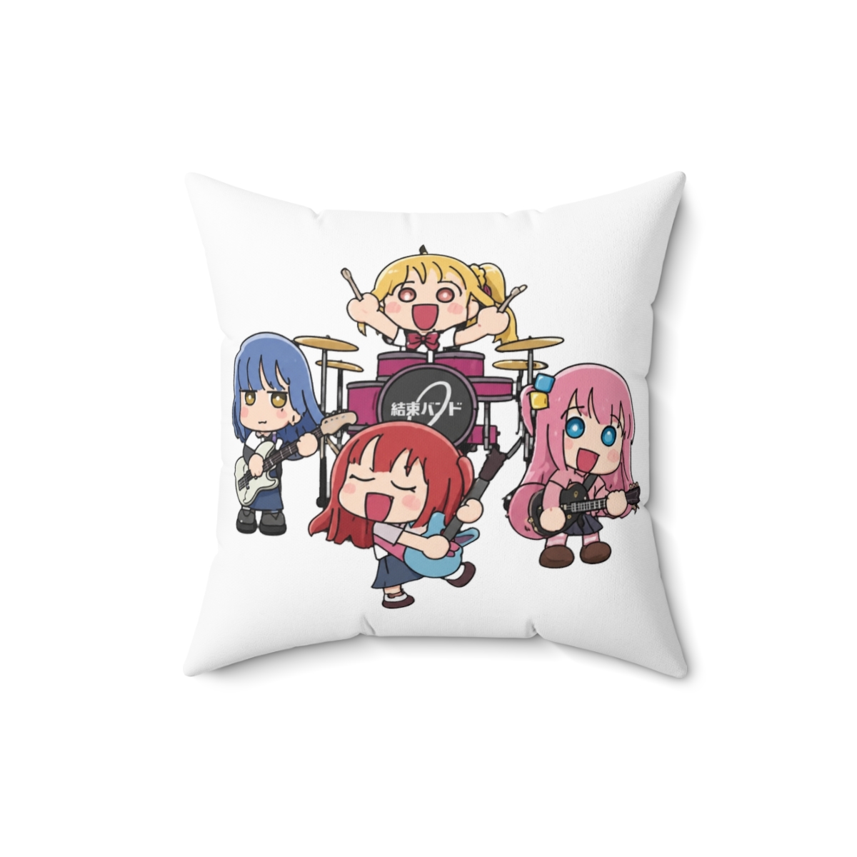 Bocchi The Rock Chibi Art Throw Pillow | Bocchi the Rock! - alternate angle 2, merchandise