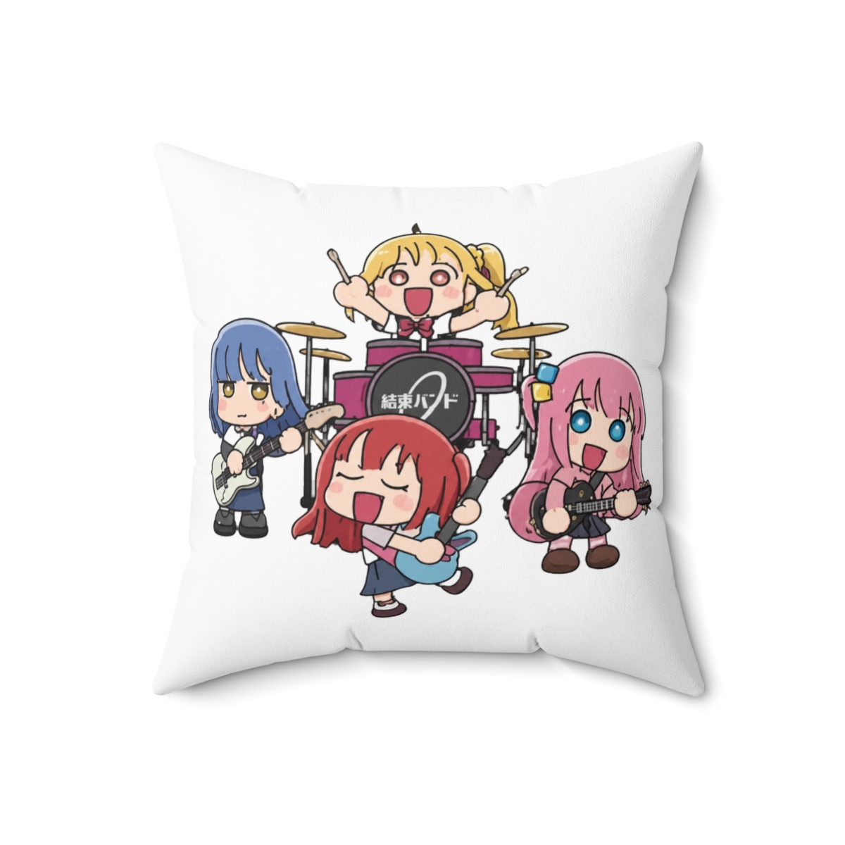 Bocchi The Rock Chibi Art Throw Pillow | Bocchi the Rock! - alternate angle 3, merchandise