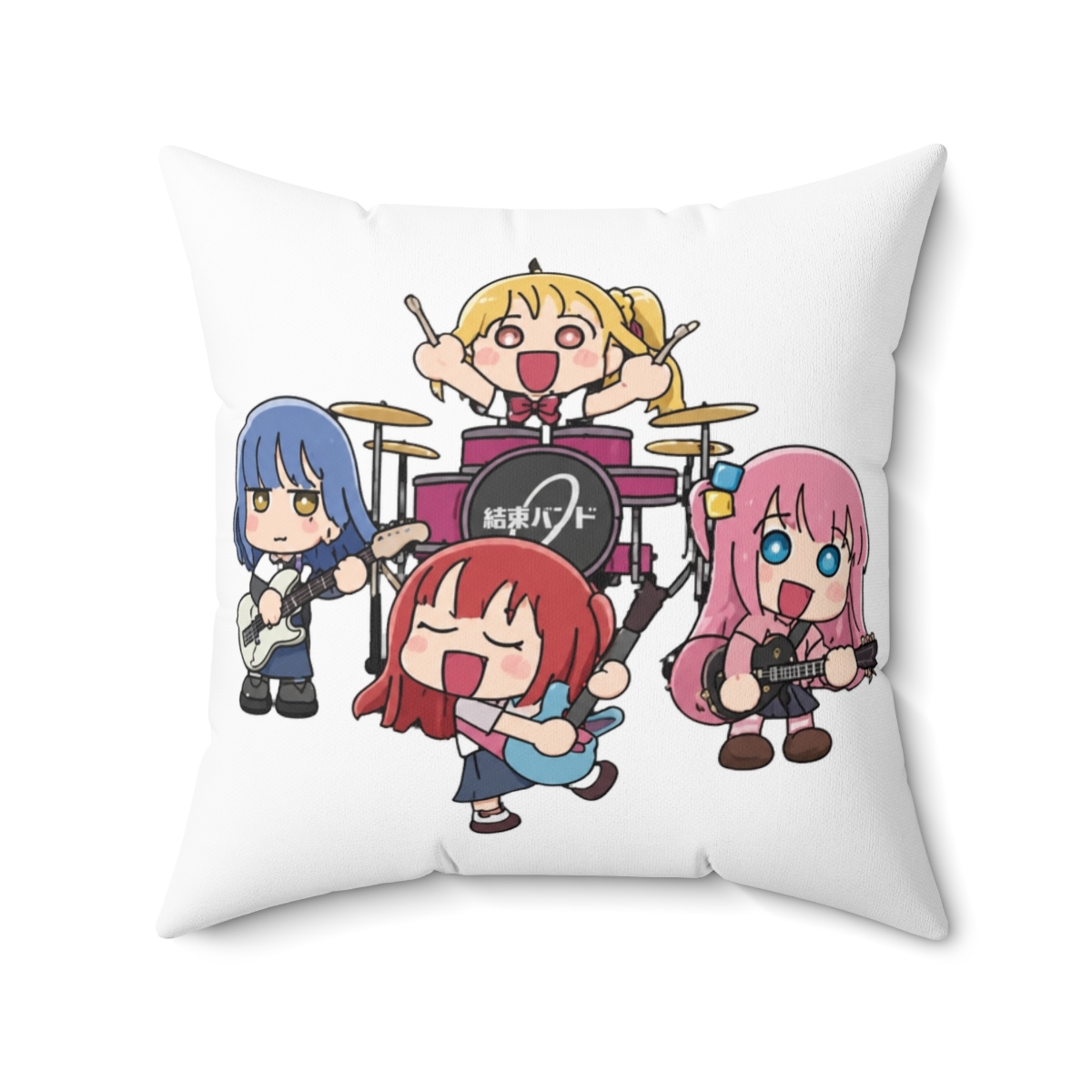 Bocchi The Rock Chibi Art Throw Pillow | Bocchi the Rock! - alternate angle 4, merchandise