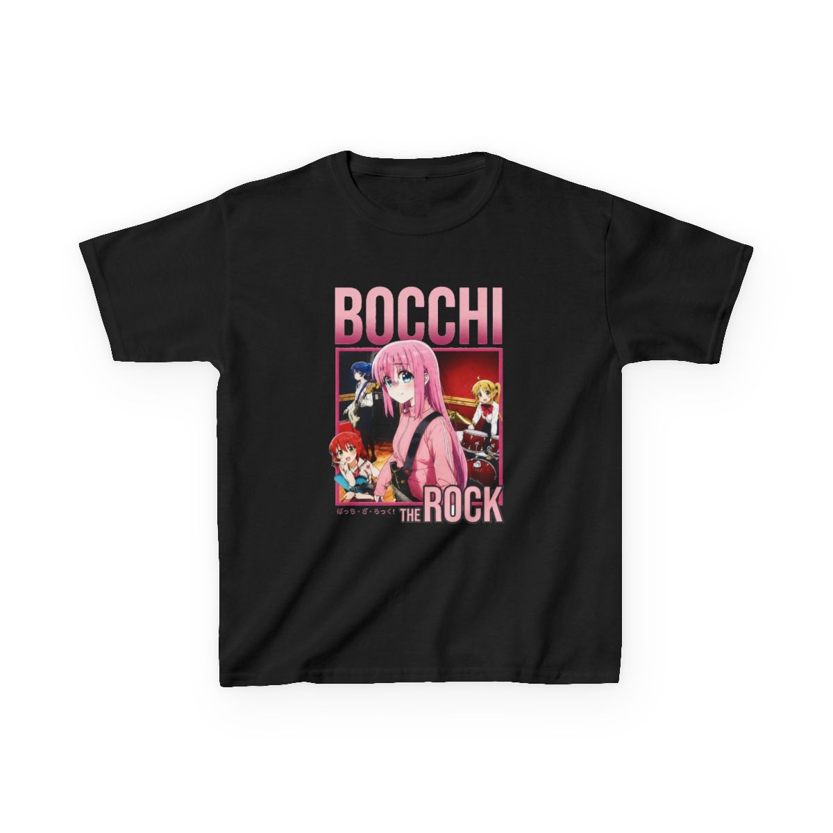 Bocchi The Rock Vintage Bootlag Kids T-Shirt | Bocchi the Rock! - alternate angle 2, merchandise