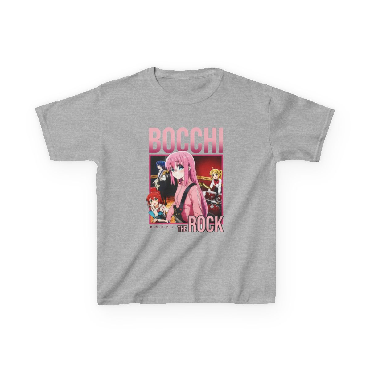 Bocchi The Rock Vintage Bootlag Kids T-Shirt | Bocchi the Rock! - alternate angle 3, merchandise